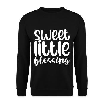 Sweet Little Blessing 4 - Unisex Pullover - Schwarz - Vorne - Alina (178cm) & Michal (187cm)