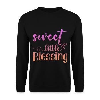 Sweet Little Blessing 3 - Unisex Pullover - Schwarz - Vorne - Alina (178cm) & Michal (187cm)