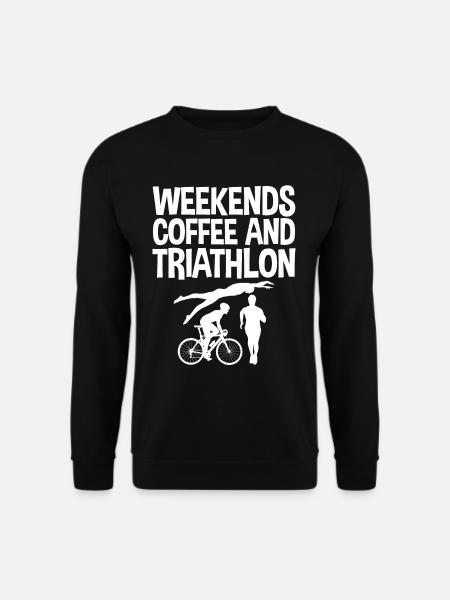 Weekends Coffee And Triathlon 2 - Unisex Pullover - Schwarz