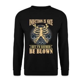 L’injection est agréable mais je préfère être soufflé 6 - Sweat-shirt Unisexe - noir - Devant - Alina (178cm) & Michal (187cm)