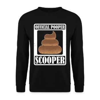 Official Pooper Scooper 32 - Unisex Pullover - Schwarz - Vorne - Alina (178cm) & Michal (187cm)