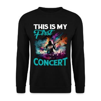 C’est mon premier concert 55 - Sweat-shirt Unisexe - noir - Devant - Alina (178cm) & Michal (187cm)