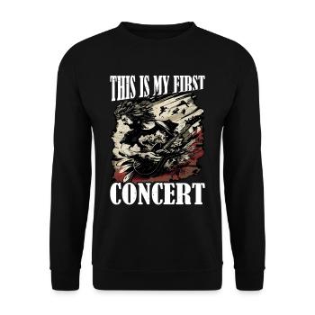 This Is My First Concert 56 - Unisex Sweatshirt - black - Front - Alina (178cm) & Michal (187cm)