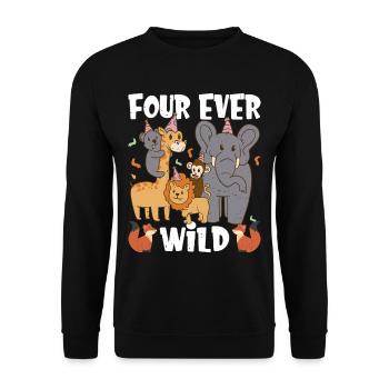 Four Ever Wild 53 - Unisex Pullover - Schwarz - Vorne - Alina (178cm) & Michal (187cm)