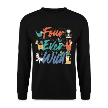 Four Ever Wild 51 - Unisex Pullover - Schwarz - Vorne - Alina (178cm) & Michal (187cm)