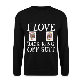 I Love Jack King Off Suit - Unisex Sweatshirt - black - Front - Alina (178cm) & Michal (187cm)