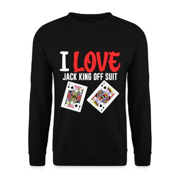 I Love Jack King Off Suit 4 - Unisex Sweatshirt - black - Front - Alina (178cm) & Michal (187cm)