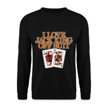 I Love Jack King Off Suit 2 - Unisex Sweatshirt - black - Front - Alina (178cm) & Michal (187cm)