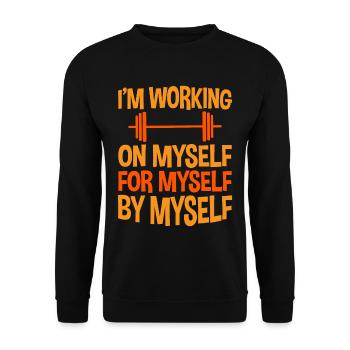Je travaille sur, pour, par moi-même 4 - Sweat-shirt Unisexe - noir - Devant - Alina (178cm) & Michal (187cm)