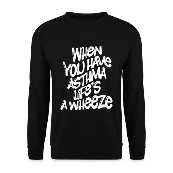 When You Have Asthma, Life's A Wheeze 4 - Unisex Sweatshirt - black - Front - Alina (178cm) & Michal (187cm)