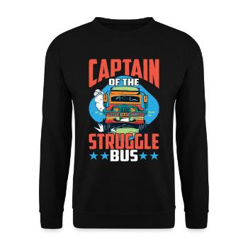 Captain Of The Struggle Bus 12 - Unisex Sweatshirt - black - Front - Alina (178cm) & Michal (187cm)