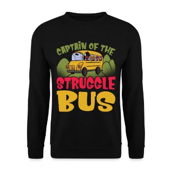 Captain Of The Struggle Bus 13 - Unisex Sweatshirt - black - Front - Alina (178cm) & Michal (187cm)