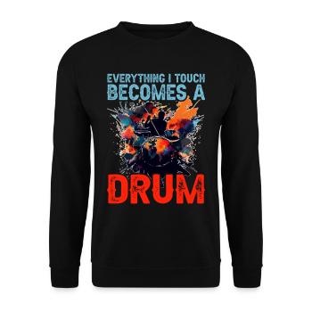 Everything I Touch Becomes A Drum 16 - Unisex Pullover - Schwarz - Vorne - Alina (178cm) & Michal (187cm)