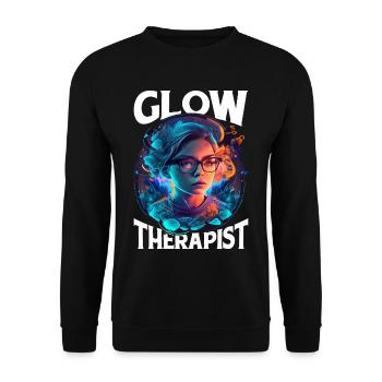 Glow Therapist 5 - Unisex Sweatshirt - black - Front - Alina (178cm) & Michal (187cm)