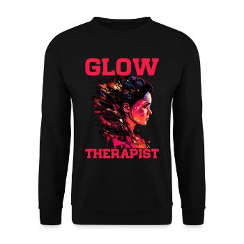 Glow Therapist 6 - Unisex Sweatshirt - black - Front - Alina (178cm) & Michal (187cm)
