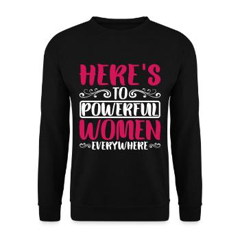 Voici aux femmes puissantes partout dans le monde 5 - Sweat-shirt Unisexe - noir - Devant - Alina (178cm) & Michal (187cm)