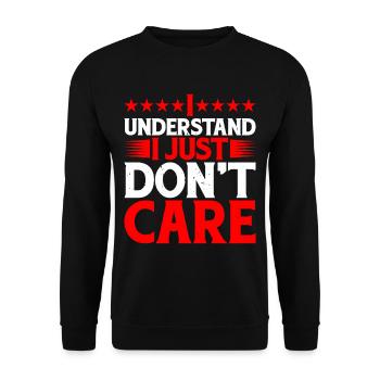 Je comprends, je m’en fiche 7 - Sweat-shirt Unisexe - noir - Devant - Alina (178cm) & Michal (187cm)