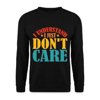 Je comprends, je m’en fiche 8 - Sweat-shirt Unisexe - noir - Devant - Alina (178cm) & Michal (187cm)