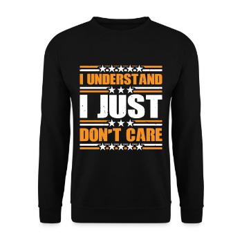 Je comprends, je m’en fiche 9 - Sweat-shirt Unisexe - noir - Devant - Alina (178cm) & Michal (187cm)