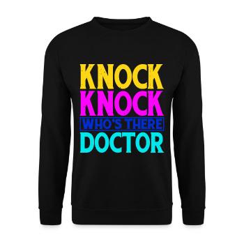 Knock Knock Who's There Doctor 13 - Unisex Sweatshirt - black - Front - Alina (178cm) & Michal (187cm)
