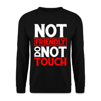 Pas amical, ne touchez pas 29 - Sweat-shirt Unisexe - noir - Devant - Alina (178cm) & Michal (187cm)