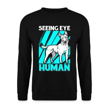 Seeing Eye Human 28 - Unisex Pullover - Schwarz - Vorne - Alina (178cm) & Michal (187cm)