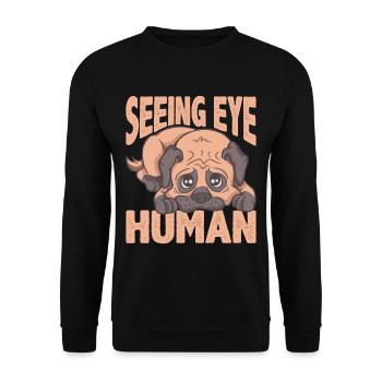 Seeing Eye Human 29 - Unisex Pullover - Schwarz - Vorne - Alina (178cm) & Michal (187cm)