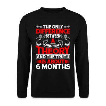 The Only Difference Between A Conspiracy 9 - Unisex Pullover - Schwarz - Vorne - Alina (178cm) & Michal (187cm)
