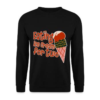 Eating Ice Cream For Two 2 - Unisex Sweatshirt - black - Front - Alina (178cm) & Michal (187cm)
