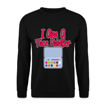 I Am A Face Painter - Unisex Pullover - Schwarz - Vorne - Alina (178cm) & Michal (187cm)