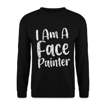 I Am A Face Painter 3 - Unisex Pullover - Schwarz - Vorne - Alina (178cm) & Michal (187cm)