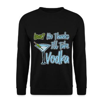 Amour, non merci, je vais prendre de la vodka 4 - Sweat-shirt Unisexe - noir - Devant - Alina (178cm) & Michal (187cm)