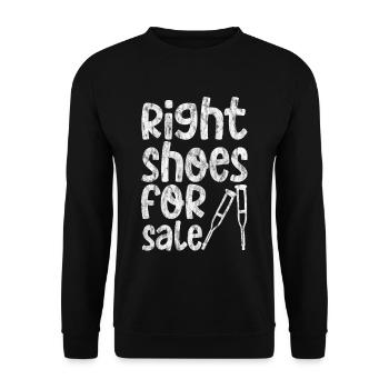 Right Shoes For Sale 3 - Unisex Pullover - Schwarz - Vorne - Alina (178cm) & Michal (187cm)