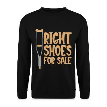 Right Shoes For Sale - Unisex Pullover - Schwarz - Vorne - Alina (178cm) & Michal (187cm)