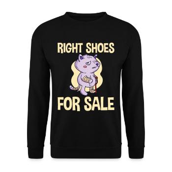 Right Shoes For Sale 2 - Unisex Pullover - Schwarz - Vorne - Alina (178cm) & Michal (187cm)
