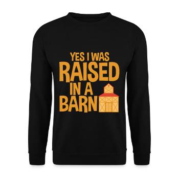 Yes I Was Raised In A Barn 2 - Unisex Sweatshirt - black - Front - Alina (178cm) & Michal (187cm)