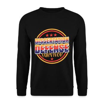 Dissertation Defense Survivor 7 - Unisex Sweatshirt - black - Front - Alina (178cm) & Michal (187cm)
