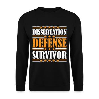 Dissertation Defense Survivor 9 - Unisex Sweatshirt - black - Front - Alina (178cm) & Michal (187cm)