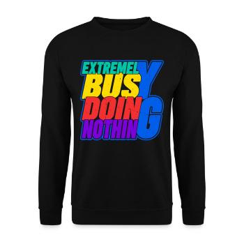 Extremely Busy Doing Nothing 16 - Unisex Pullover - Schwarz - Vorne - Alina (178cm) & Michal (187cm)