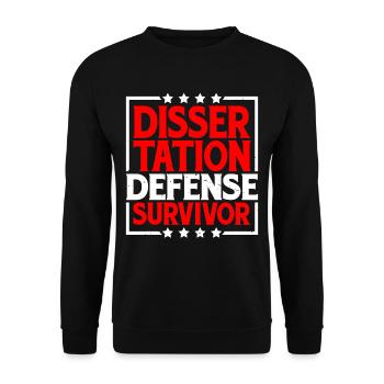 Dissertation Defense Survivor 8 - Unisex Pullover - Schwarz - Vorne - Alina (178cm) & Michal (187cm)