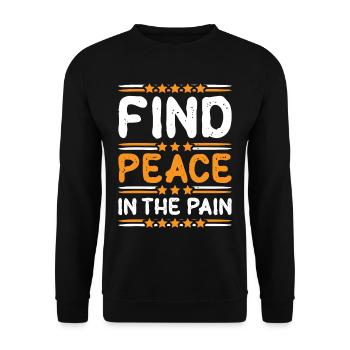 Trouver la paix dans la douleur 13 - Sweat-shirt Unisexe - noir - Devant - Alina (178cm) & Michal (187cm)