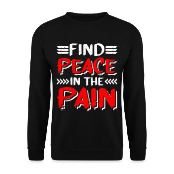 Trouver la paix dans la douleur 12 - Sweat-shirt Unisexe - noir - Devant - Alina (178cm) & Michal (187cm)