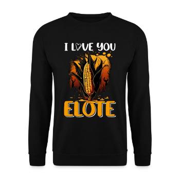 Je t’aime Elote 4 - Sweat-shirt Unisexe - noir - Devant - Alina (178cm) & Michal (187cm)