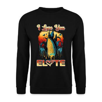Je t’aime Elote 5 - Sweat-shirt Unisexe - noir - Devant - Alina (178cm) & Michal (187cm)