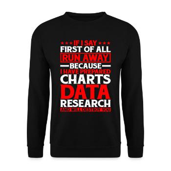 If I Say First Of All, Run Away 5 - Unisex Pullover - Schwarz - Vorne - Alina (178cm) & Michal (187cm)