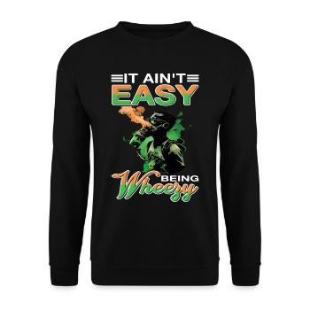 It Ain't Easy Being Wheezy 20 - Unisex Sweatshirt - black - Front - Alina (178cm) & Michal (187cm)