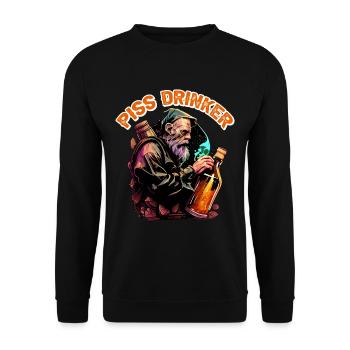 Piss Drinker 35 - Unisex Pullover - Schwarz - Vorne - Alina (178cm) & Michal (187cm)