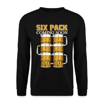 Six Pack bientôt disponible 56 - Sweat-shirt Unisexe - noir - Devant - Alina (178cm) & Michal (187cm)