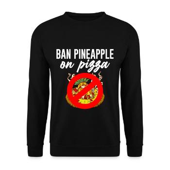 Ban Pineapple On Pizza 4 - Unisex Pullover - Schwarz - Vorne - Alina (178cm) & Michal (187cm)