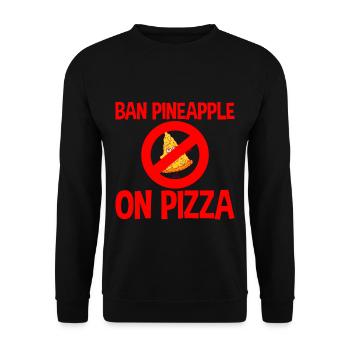 Ban Pineapple On Pizza 2 - Unisex Pullover - Schwarz - Vorne - Alina (178cm) & Michal (187cm)